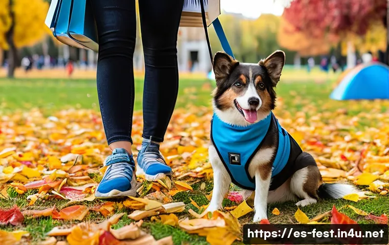 유기견 입양 축제 일정 - A vibrant outdoor dog adoption festival in Madrid, Spain, during autumn 2024, featuring diverse dogs...